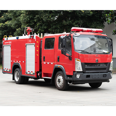 Sinotruk Howoの消防車のための小さい消火活動のトラックの赤い色