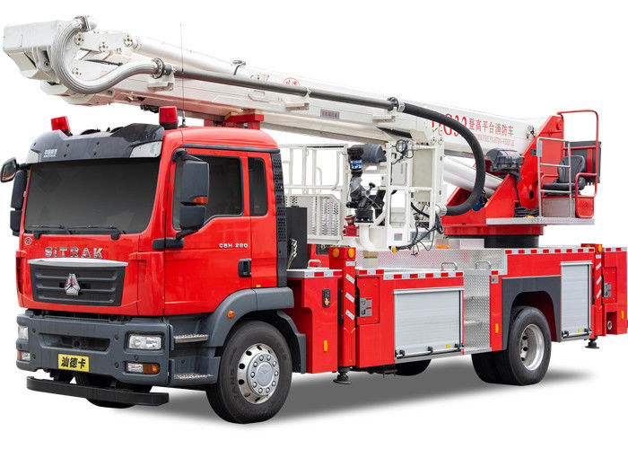 Sinotruk SITRAK 32mの救助の空気のプラットホームの消火活動のトラック