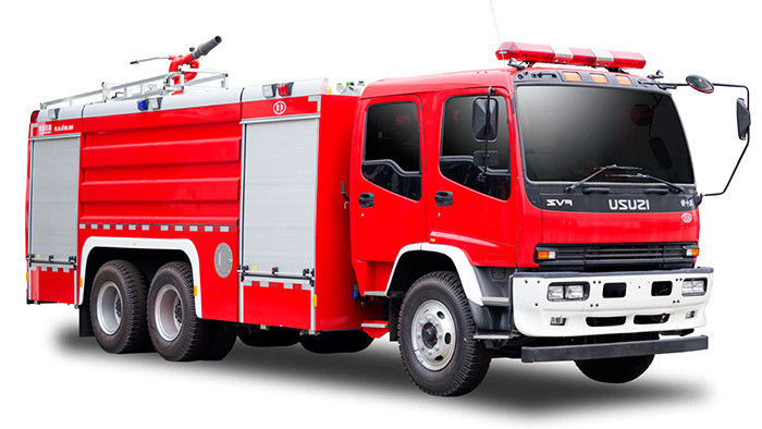 ISUZUは柔らかい産業消火活動のトラック6人の消防士が付いている泡立つ